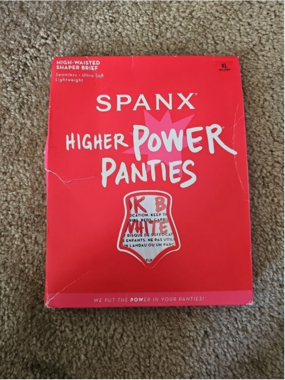 Spanx Higher Power Panties High-Waisted Shaper Brief Size XL Very Black NEW $38